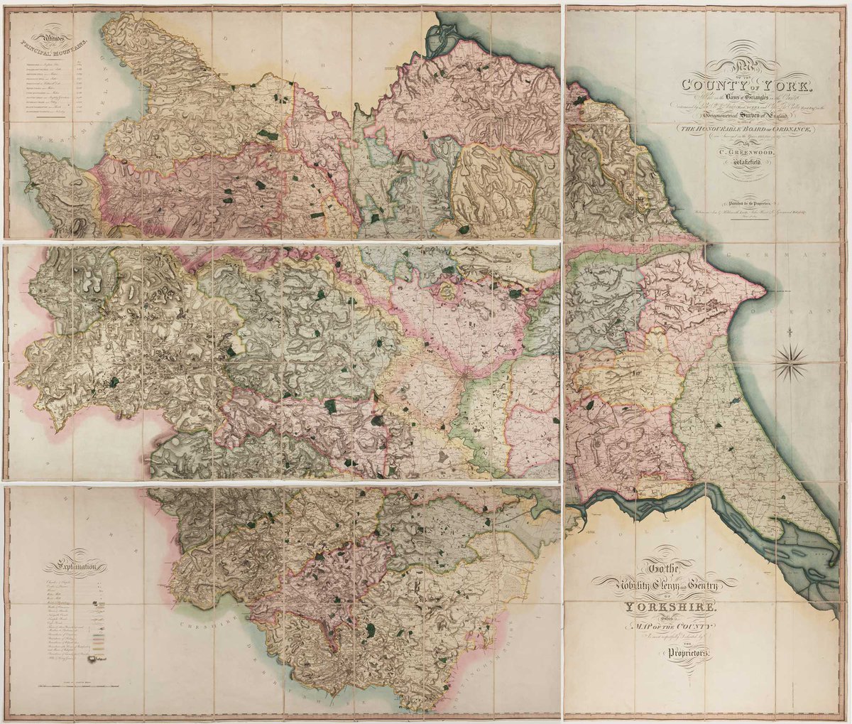 Here’s an early 19th century map of Yorkshire to help you find your way to the opening of The Northern Antiques Fair tomorrow at The Garden Rooms at Tennants in Leyburn. <a href="/NorthernAntiqs/">NorthernAntiquesFair</a>