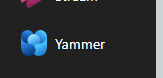 MariKatriina's tweet photo. @MSFT365Status Yammer coming back? Screenshot of our app launcher this morning https://t.co/cui1dmeymQ