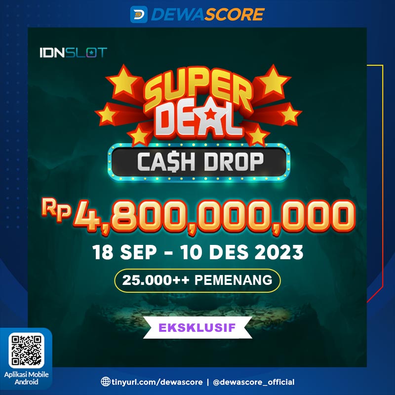 ofc_dewascore's tweet photo. Menuju financial freedom dengan memenangkan SUPER DEAL CASHDROP Exclusive hanya di DEWASCORE 🚀💰 Bergabunglah dalam Turnamen Eksklusif dengan total hadiah sebesar 4,8 MILYAR untuk 25,000 pemenang beruntung! 💰✨ Periode berlaku dari 18 September - 10 Desember 2023. https://t.co/fxK6xGnu94
