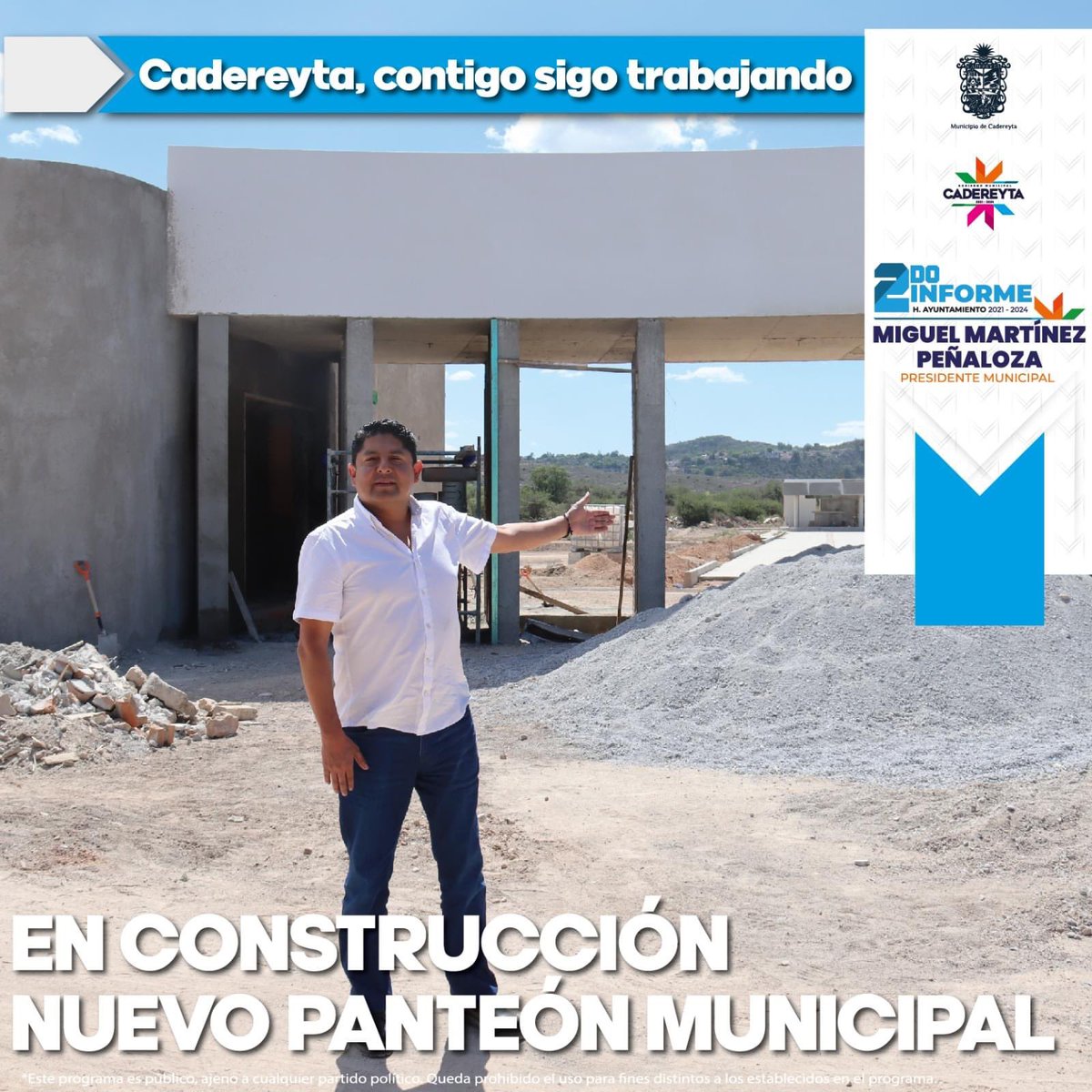 CadereytaDeMon's tweet photo. El inicio de la construcción de un nuevo panteón municipal representa un paso significativo para Cadereyta. Este proyecto no solo honra a nuestros seres queridos, sino que también garantiza un espacio digno y adecuado para futuros servicios funerarios. #ContigoSigoTrabajando https://t.co/WEetMgaUEI
