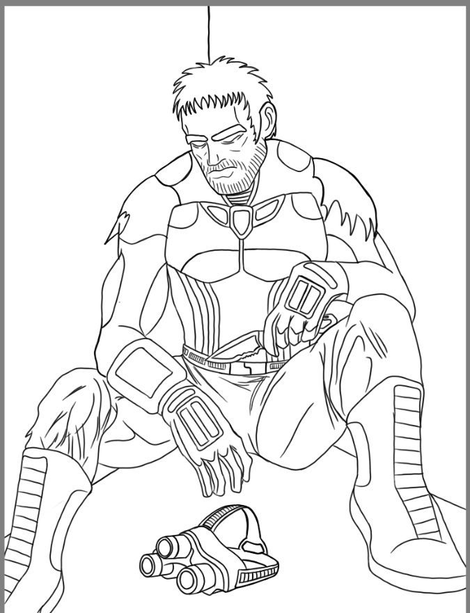 Clean lineart of this Sam Fisher / Zero fanart. 🥺🥺👉👈💚🖤💚🖤💚💚 #SplinterCell #SamFisher #R6Community #R6Zero #WeR6Community #videogames #RainbowSixSiege