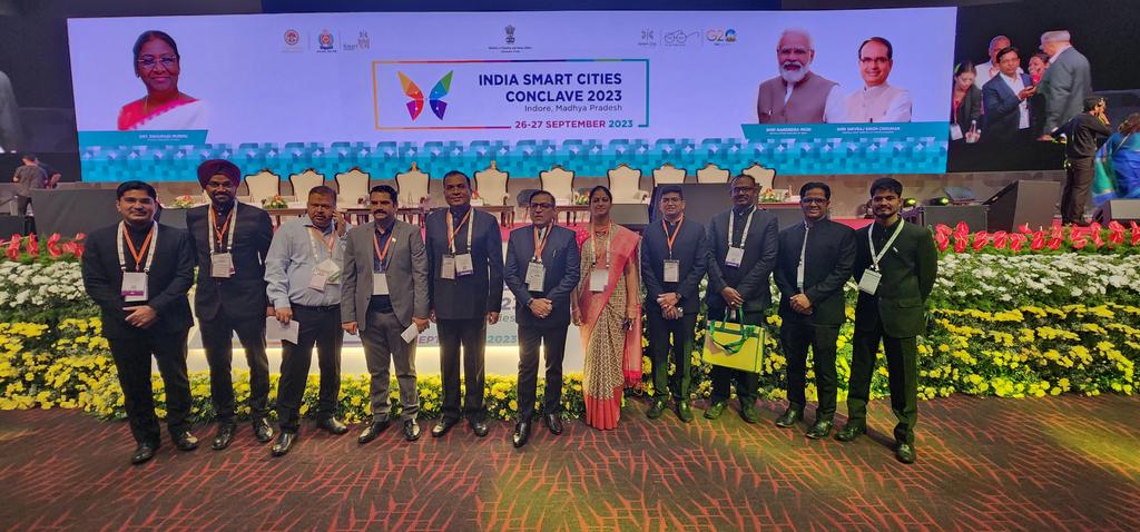 Team Uttar Pradesh in India Smart Cities conclave 2023 at Indore