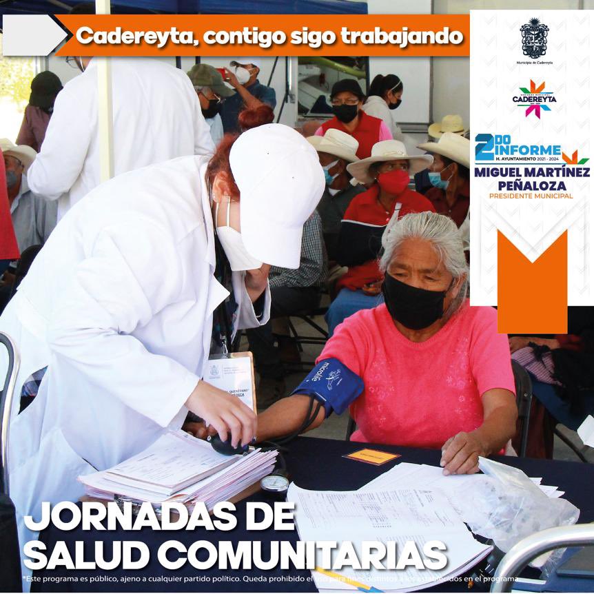 CadereytaDeMon's tweet photo. Las Jornadas de Salud Comunitarias han brindado atención a más de 1500 personas, además de otros 1500 que han recibido atención médica en visitas domiciliarias. Estas iniciativas reflejan nuestro compromiso con la salud de los cadereytenses. Cadereyta #ContigoSigoTrabajando https://t.co/xWj0OdgJ1H