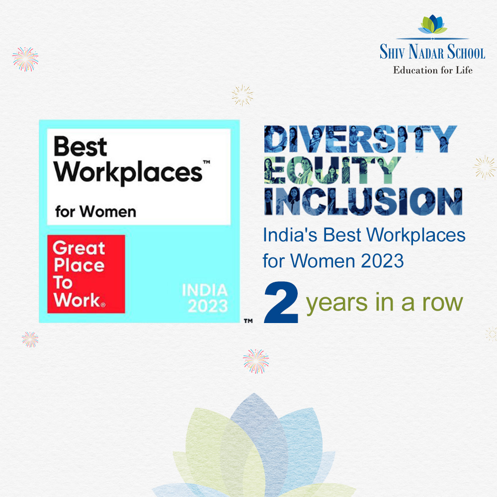 We’re thrilled to announce that #ShivNadarSchool has once again earned the “India’s #BestPlaceToWork For Women 2023'!

This achievement underscores our commitment to fostering an #inclusive and #genderbalanced work environment. 

 #LifeAtSNS #GPTW4ALL #EmpoweringWomen