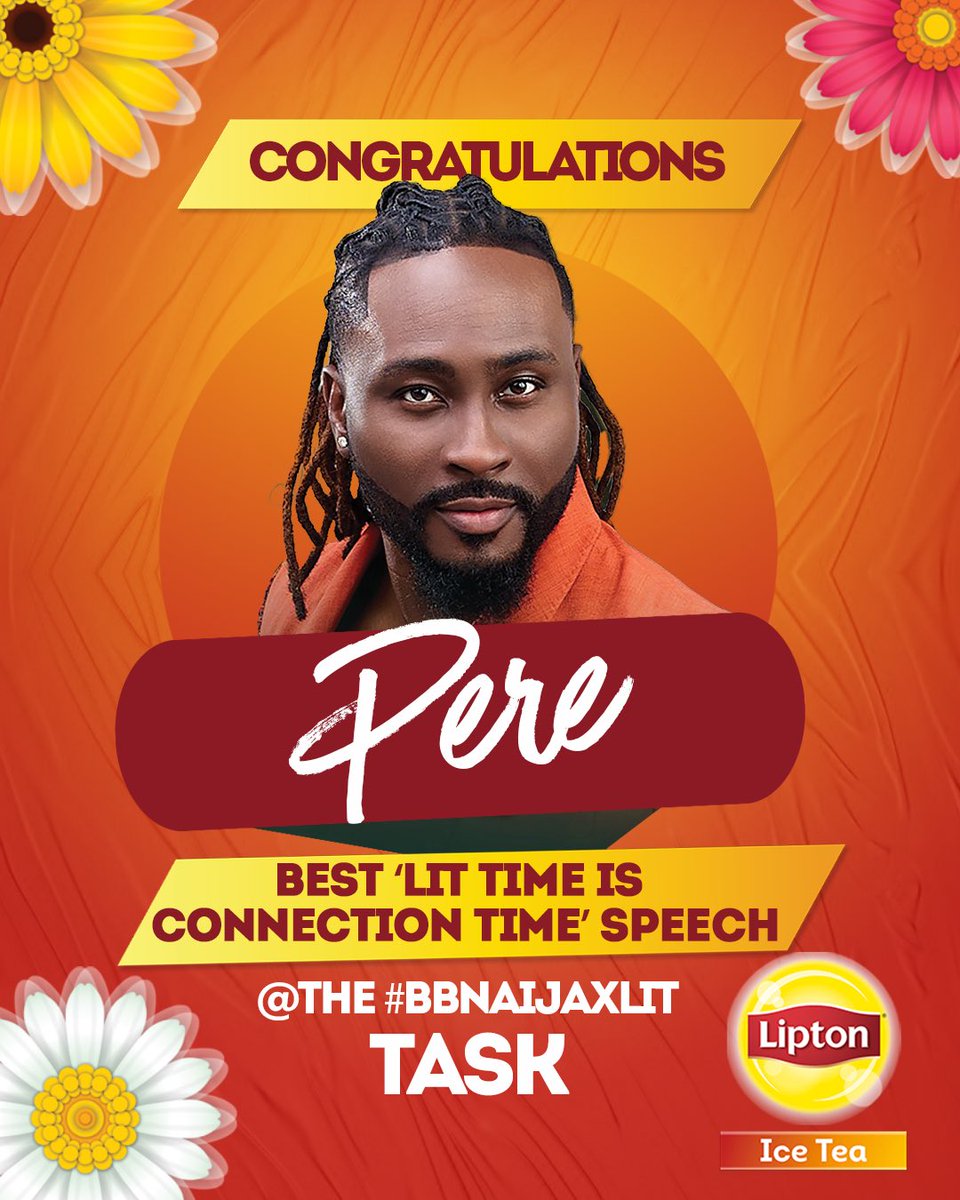 'Not even the depth or breadth of the Atlantic can deter me...'🔥🙌🏽

And for this and so much more, congratulations 🥳 to @PereEgbi  for winning the best 'LIT time is connection time' speech at the #BBNaijaXLIT task.

#LITAllSzn
#SunshineInABottle
#ChopBetaLife