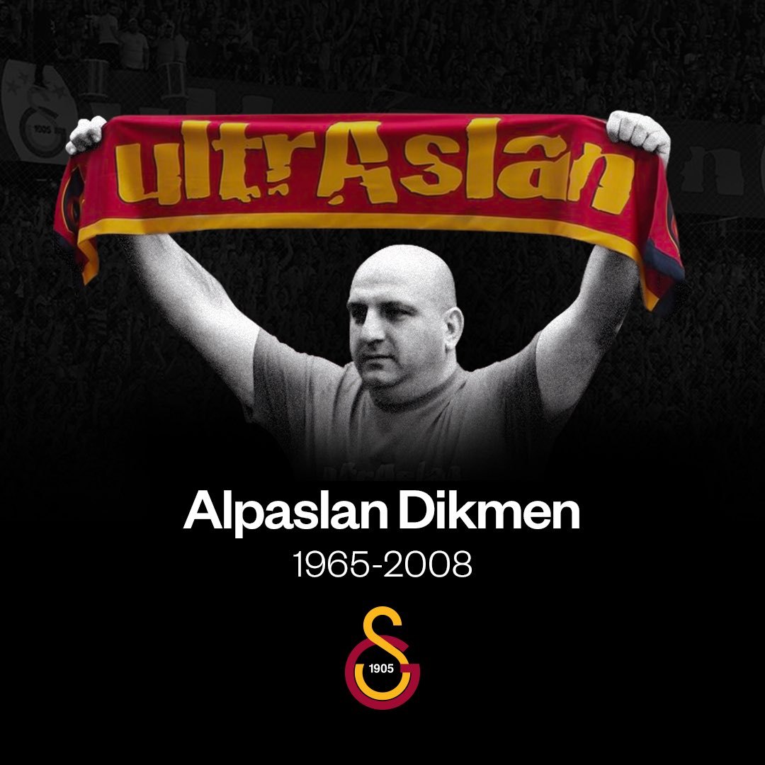 GalatasaraySK's tweet photo. “Yıllar yılı hiç bıkmadın, büyük bir aşkla bağlandın. Yeri geldi sabahladın, bütün ömrünü harcadın...”

Hayatını Galatasaray’a adayan, ultrAslan'ın kurucularından #AlpaslanDikmen’i aramızdan ayrılışının 15. yılında sevgi, saygı ve özlemle anıyoruz. https://t.co/cyFDXQvK6f