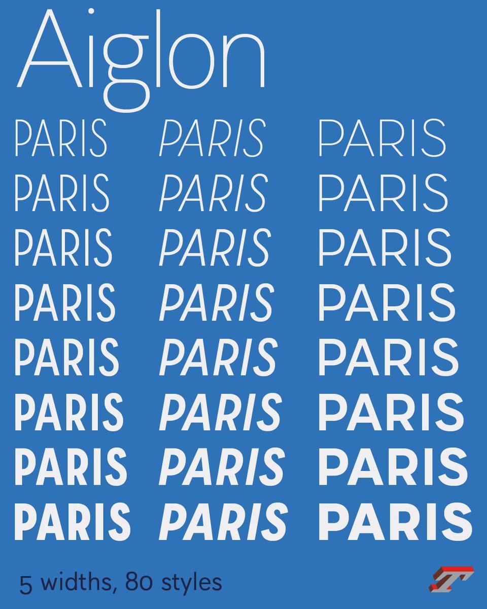 typofonderie's tweet photo. Aiglon family was built upon many local references from craftsmen of the lettering trade, each developing his own style. The idea is to reaffirm a typical 🇫🇷 French style, but with a variety of 🇪🇺 European flavors.

➽ https://t.co/0ewnPd5qwj https://t.co/wy0bIK3rma