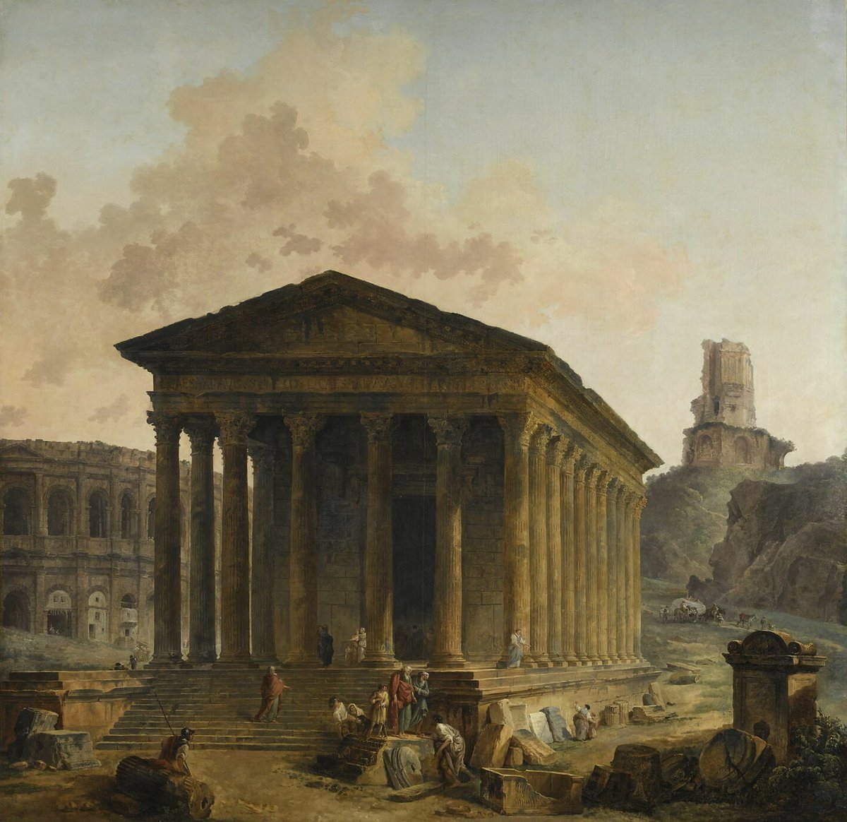 #UnJourUneOeuvre/#WorkOfTheDay 

🇫🇷 La Maison carrée, les arènes et la tour Magne à Nîmes (1787), par Hubert Robert (1733-1808).

🌎 La Maison carrée, les arènes et la tour Magne in Nîmes (1787), by Hubert Robert (1733-1808).

📍 Aile Sully, salle 929
👉 bit.ly/3Sl5Ds3