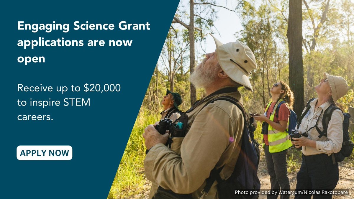 The 2024 round of Engaging Science Grants are now open! 📢 Grants of up to $20,000 are available to schools, universities, citizen science groups and other organisations that are passionate about connecting students and other Queenslanders with science and scientists. #qldscience