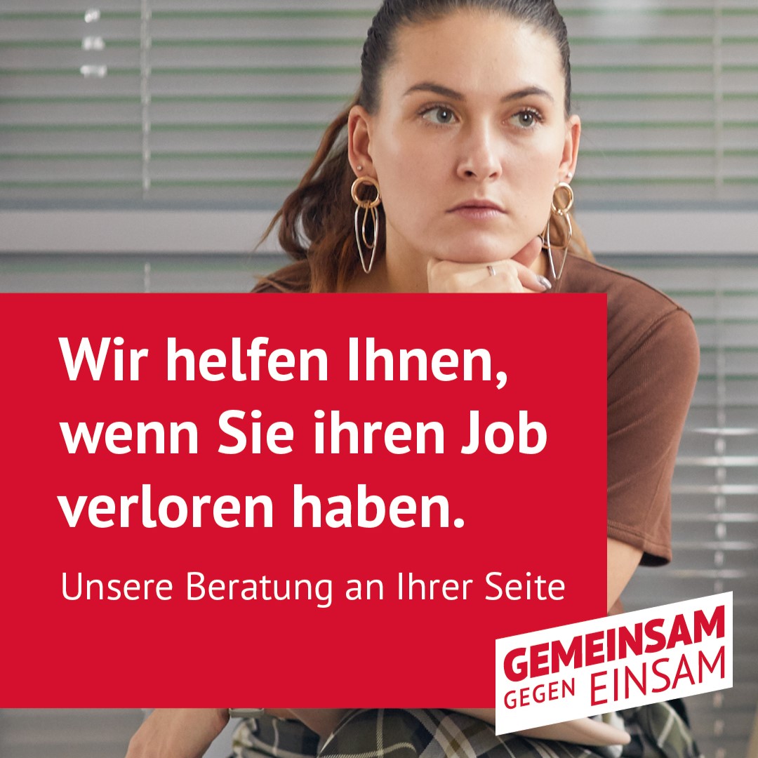 SoVD_Bund's tweet photo. Wer den Job verliert, steht vor vielen Problemen und hat häufig Angst. Bei vielen wichtigen Fragen zum Thema Arbeitslosigkeit stehen wir unterstützend und beratend zur Seite 🤝
Jetzt auf unserer Kampagnenseite informieren: https://t.co/e04pOzwS7G
#SoVD #GemeinsamGegenEinsam #Kampage #Arbeitslos #Probleme #Ängste #Unterstützung #Sozialberatung #Fragen #Antworten #Hilfe #WirSindFürEuchDa