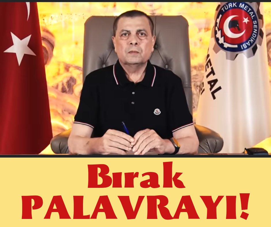 mibmetall's tweet photo. BIRAK PALAVRAYI!
Günlerdir taslak revize edilsin diyen,
Greve çıkmak isteyen,
Yemekhanede kaşık çatal vuran, Sendika istifa diye şube başkanını protesto eden, onuruna sahip çıkan, ekmeğine sahip çıkan, hesap soran,
Metal işçileri değil mi?

#PevrulBaşkanKonuşuyor https://t.co/53aIjNvmfZ
