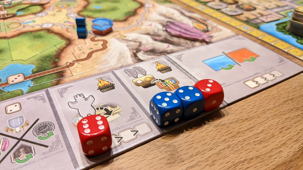 Gestern kam wieder #Cuzco auf den Tisch. Ich war ja schon begeistert, jetzt ist es auch meine Frau. War ein hartes und spannendes Duell! Ziel für die nächste Partie: Alle Bauplätze mit Einwohner:innen zu besetzen.