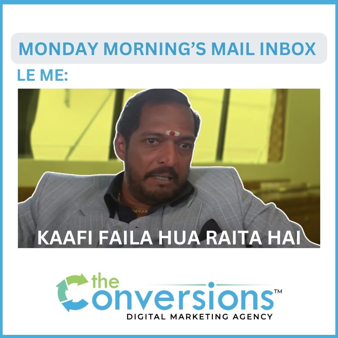 theconversions's tweet photo. Are you looking at your mail inbox on a Monday? 😂 

Follow The conversions for more Digital Marketing Content, Latest Updates,Tips &amp; Tricks.

#office #officememes #funnymememes #relatablereels #theconversions #bhopaldigitalagency #worklife #agencylife #mondaymail #monday https://t.co/j1pG7C9B85