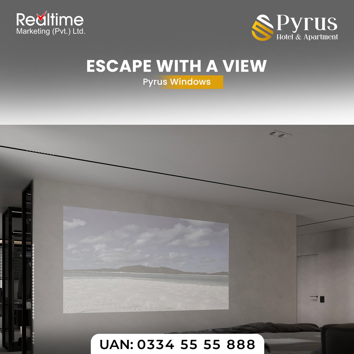 realtimepak's tweet photo. Escape to scenic beauty with captivating views from Pyrus windows. Where every view is a masterpiece UAN: 0334-5555888  https://t.co/ddjVG0yPkN #realtime #realtimemarketing #realtimemarketingpvtltd #investment #pyrushotel #pyrushotelandapartments #ScenicEscape #CaptivatingViews https://t.co/DR5Cg0Px2P