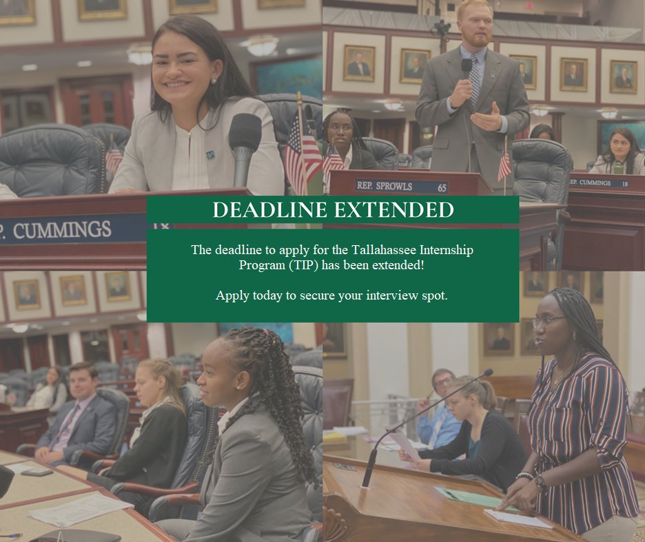 usf_spa's tweet image. 🚨🚨Don’t miss out on the opportunity to live in Tallahassee &amp;amp; experience the 60-day #FloridaLegislativeSession first hand. Submit your application by Friday, October 6! #LiveLearnIntern 👉bit.ly/3lNrFrT

@usouthflorida, @usfsp, @USFSM, @CASatUSF, @USFStudentGov