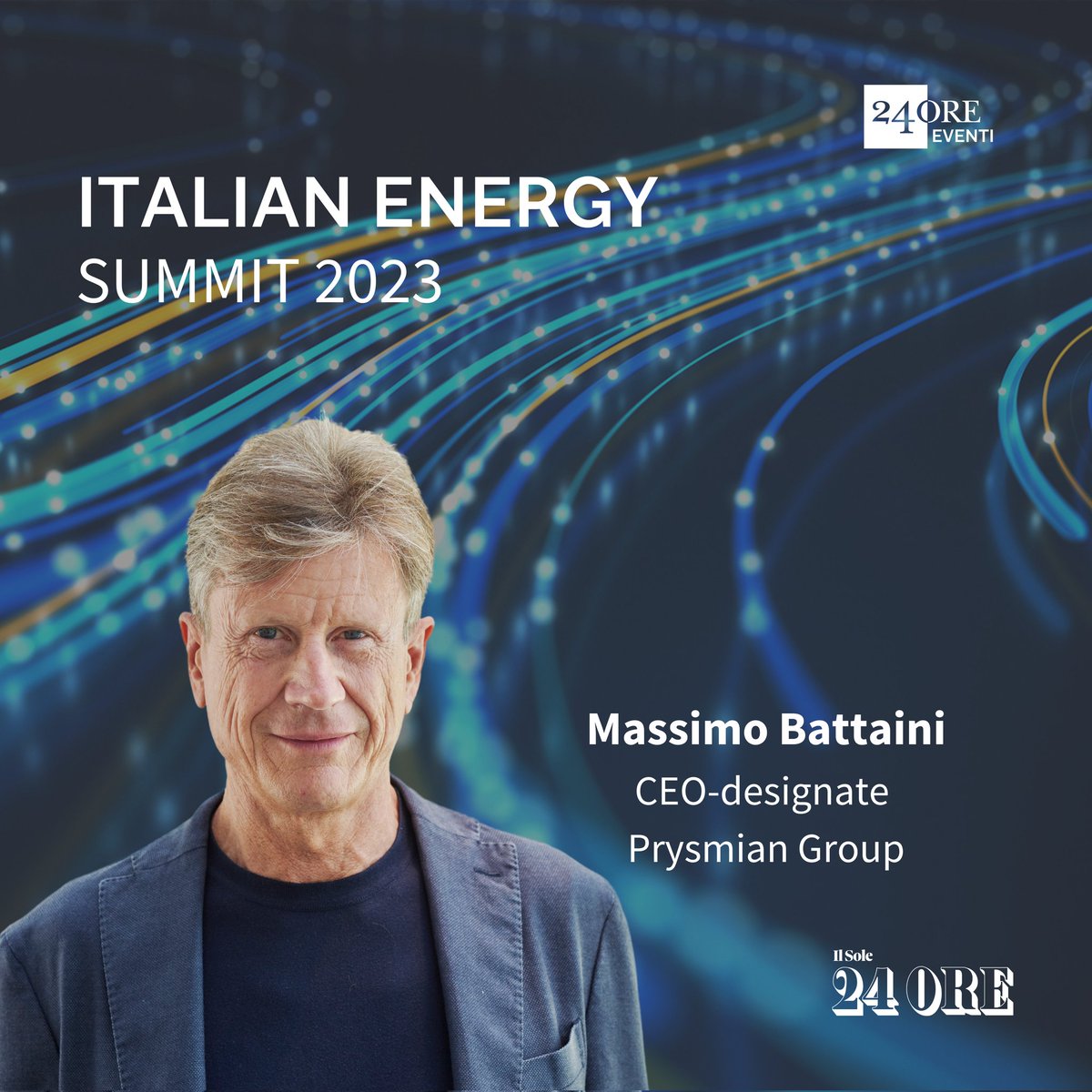 "Energy transition, supply and demand for cables and goods related to consumer electrification" will be discussed today during the #ItalianEnergySummit2023, which will be attended by Massimo Battaini, CEO-designate of Prysmian Group.
24oreventi.ilsole24ore.com/italian-energy…