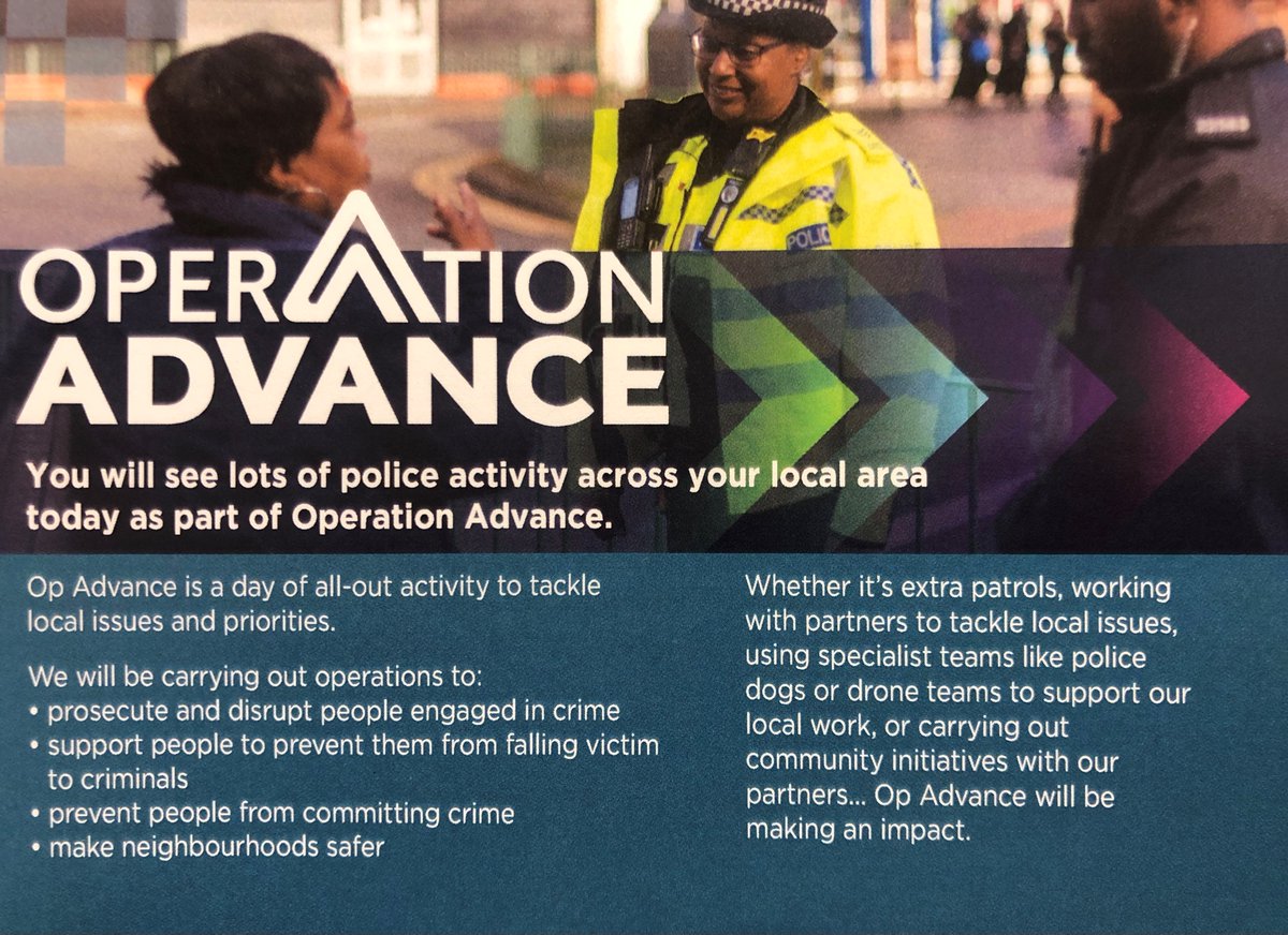 ST_Police's tweet photo. Today we join colleagues from @SandwellPolice for #OpAdvance, with staff and officers from every policing department both locally and from a force level working together to deliver 24 hours of intensive policing operations. We'll be on routes and transport hubs across the borough https://t.co/4el5BUU85b
