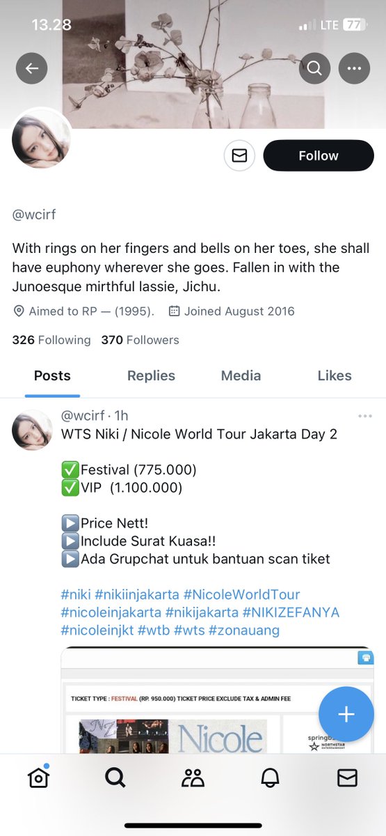 Scammer‼️ yang mau beli tiket apapun itu di akun ini ((( <a href="/wcirf/">َ</a> ))) hati hati ya.

RADITYA AHMAD AZHAR
OVO - 088985711022 

‼️#jakarta #Nicole #zonauang #wts #wtb  #tiket #NicoleWorldTour #Nicole