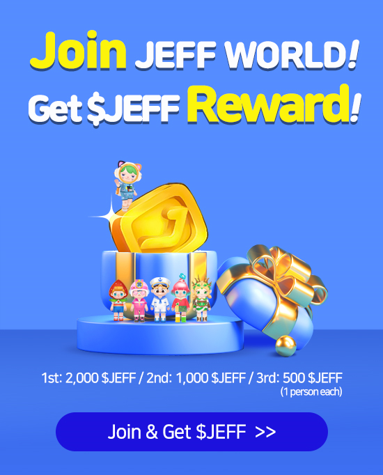 jeffworld_io's tweet photo. Join JEFF World in 3 seconds and get 3,500 $JEFF every week🤑

$JEFF Raffle for newbies.💌
🥇1st: 2,000 $JEFF
🥈2nd: 1,000 $JEFF
🥉3rd : 500 $JEFF

📌Web link : https://t.co/akbT7yp4VI https://t.co/QyG8d9zHf4