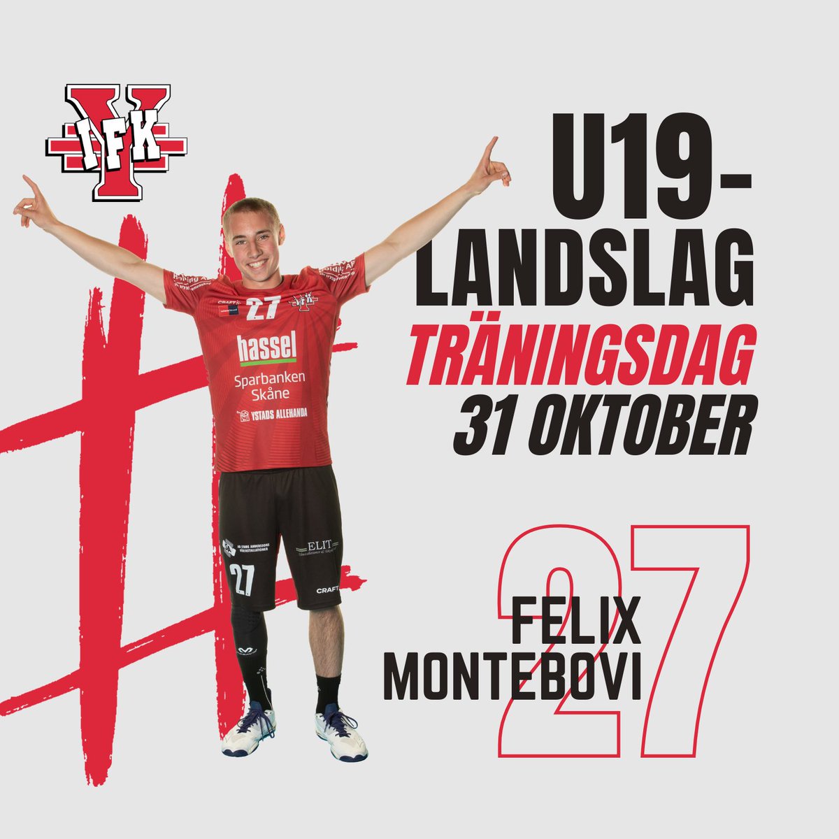 🧨 U19-LANDSLAG TRÄNINGSDAG 🧨

Felix Montebovi har blivit uppkallad till U19-landslagets träningsdag den 31 oktober i Halmstad. Vi är stolta och oerhört glada för Felix skull. Det bjuds på tuff konkurrens, men vi är helt säkra på att det bara blir extra motivation. 

#hejadiröe
