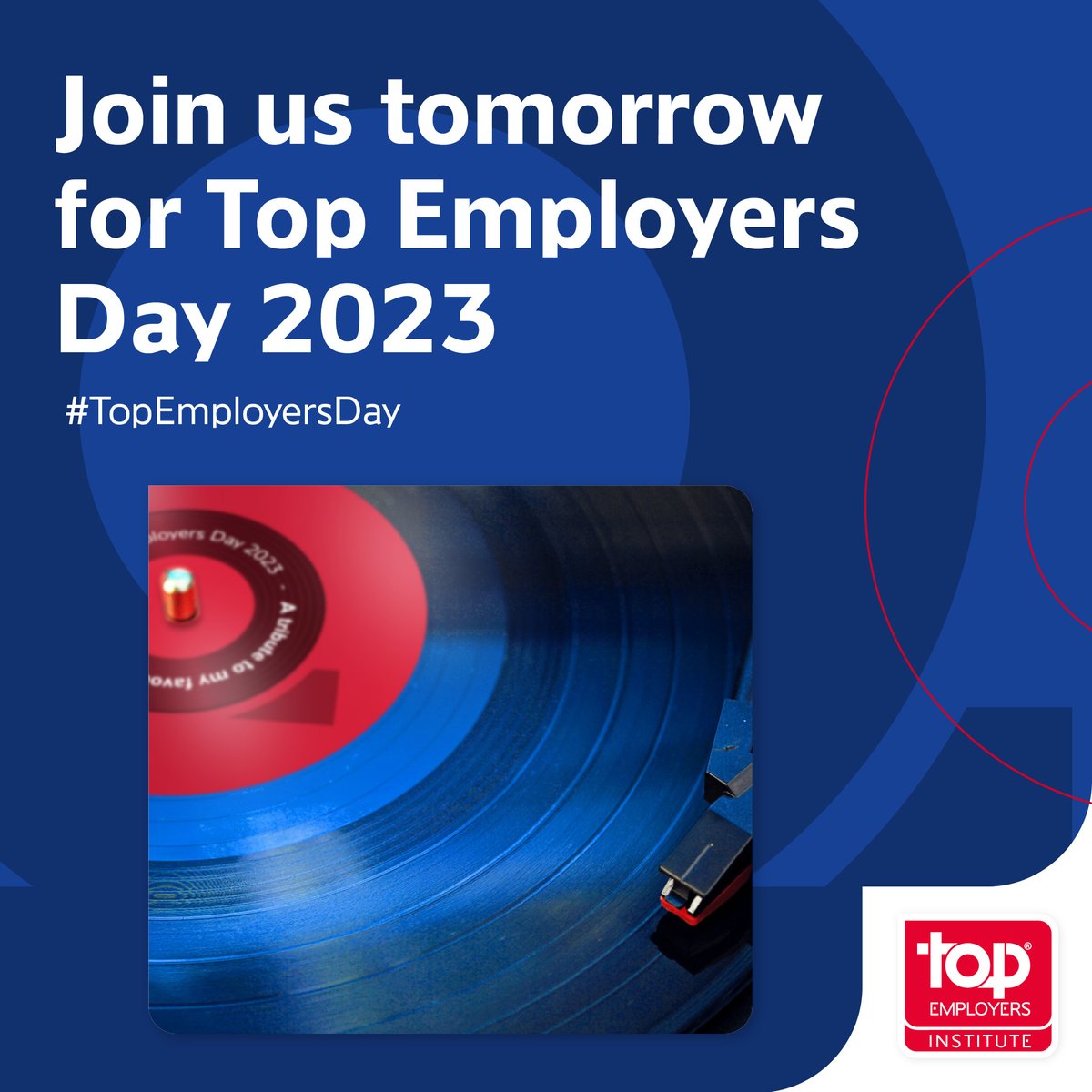 Tomorrow is #TopEmployersDay!🎉 As a Top Employer, it's time to share your certification with the world again. For Top Employees, a time to recognise your colleagues through our virtual jukebox song dedications.🎶

Follow the hashtag #TopEmployersDay to join the fun tomorrow!