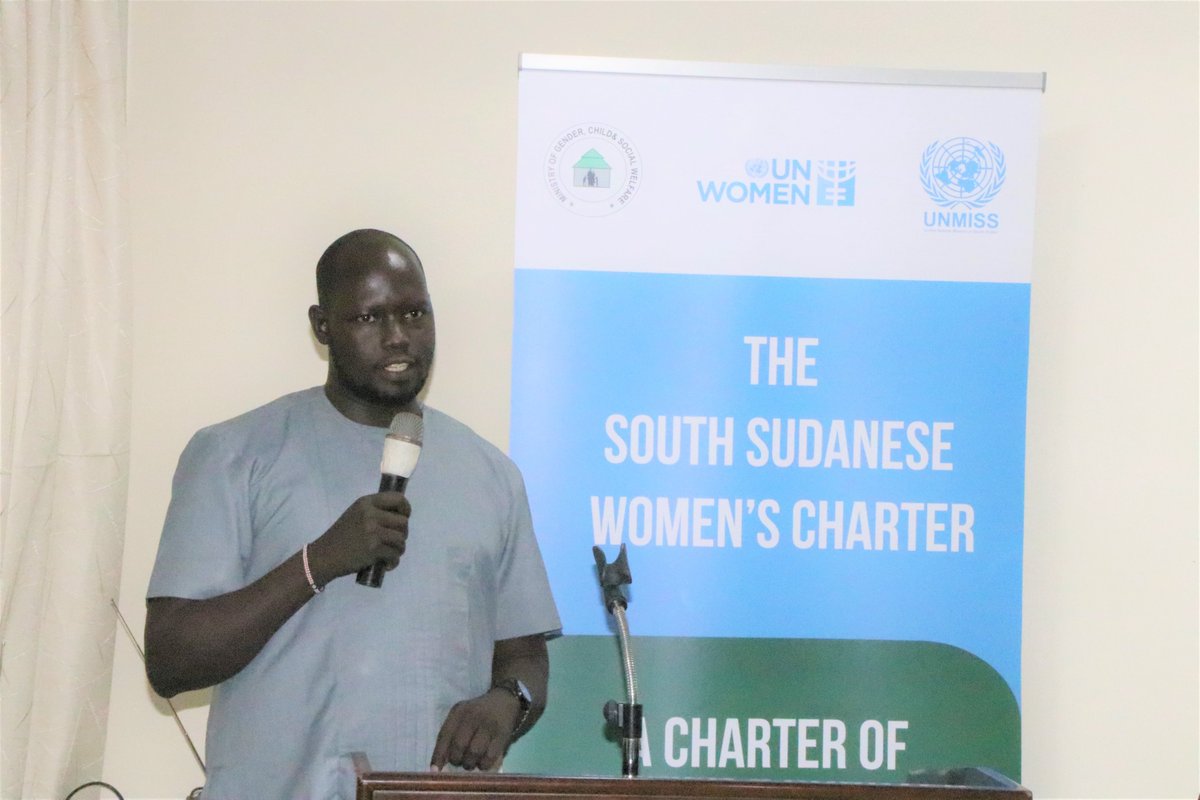 unwomenssudan's tweet photo. To ensure women's effective participation in the Constitution-making process,@MgcswssMinister  with @unwomenssudan  supports validating the South Sudanese Women’s Charter which consolidates the priorities and demands of women and girls in the permanent constitution. https://t.co/4QfVPqOsH1