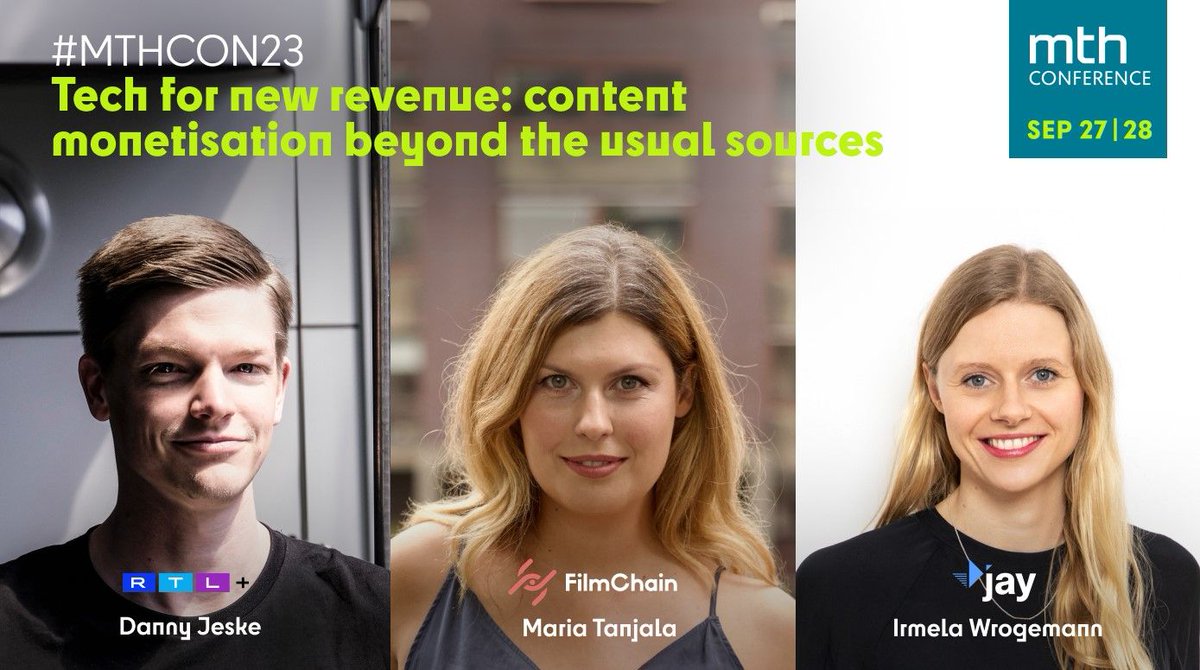'<a href="/MediaTech_Hub/">MediaTech Hub Potsdam</a> is happening this week and it gathers some of the most visionary minds! Our co-founder Maria Tanjala is sharing the stage (virtually) tomorrow at 2PM CET with Irmela Wrogemann and Danny Jeske. #mth2023