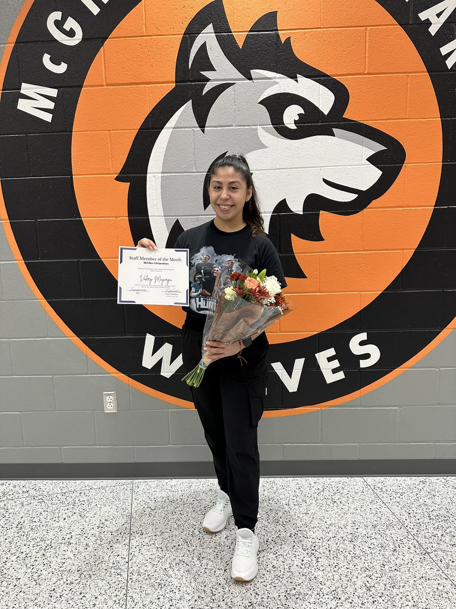 McGheeWolves's tweet photo. 🎉 Congratulations to our amazing staff  member of the month, Valery Mayorga!🌟 Your hard work, dedication, and positive attitude have made a significant impact on our team. Thank you for your outstanding contributions! 🙌 #StaffMemberOfTheMonth #MESFamily @McGheeWolves https://t.co/umnrVCS0zM