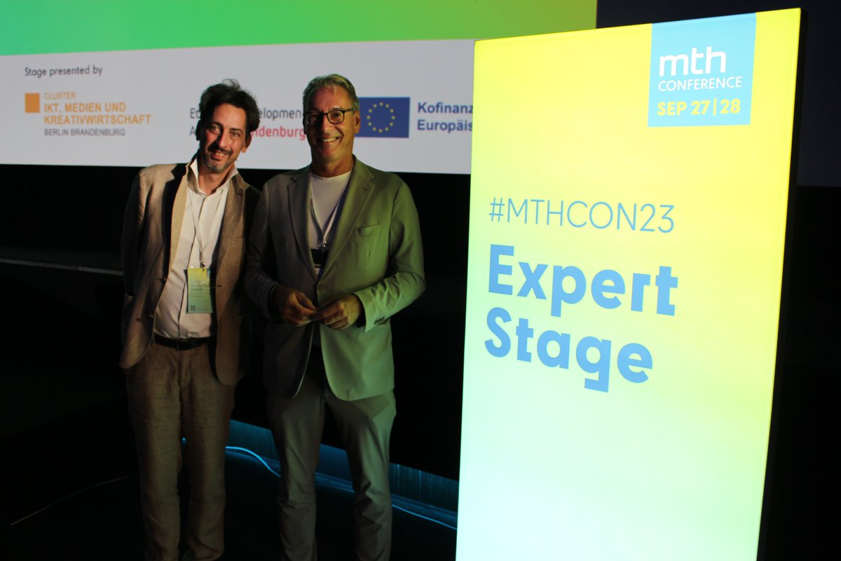 medienboard's tweet photo. 1. Tag @MTH_Conference mit Eröffnungs-Panel präsentiert von @brandeins, spannenden Talks & Networking in der Medienstadt Babelsberg. #MBBGefördert #MTHCON23 https://t.co/IeKVKny2KT