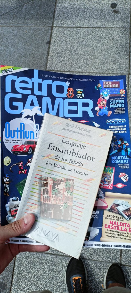 Raddock360's tweet image. Combinación perfecta de lecturas otoñales. #retrogamer #msdos #assembler #x86 #retrocomputer