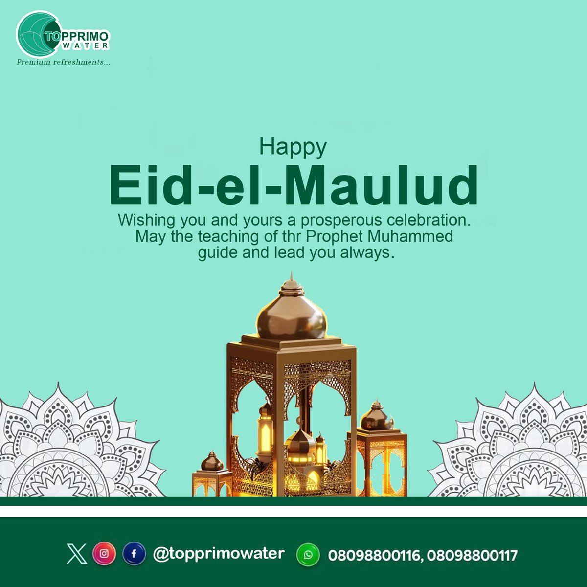 Wishing you and your loved ones a blessed Eid el-Maulud. May Allah shower you with His choicest blessings.

#EidMubarak #EidElMaulud #BlessedEid #EidJoy
#EidCelebration #EidVibes #EidLove #EidPeace #EidHappiness #EidGratitude #EidFamily #EidFriends #EidCommunity #moslems #fypシ