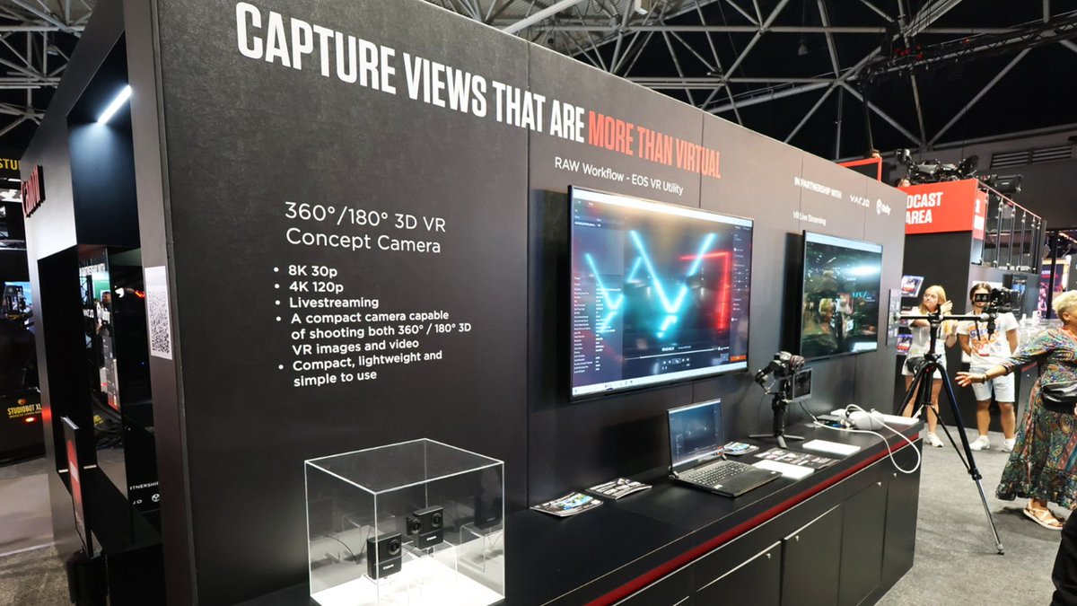 CanonMEA's tweet image. 📸✨ Throwback to Canon's stellar showcase at IBC 2023! From zooming into VR realms with Canon Flex lenses to the magic of 4K PTZ Solutions. Remember that jaw-dropping low-light experience? Canon's MS-500 camera had us seeing the unseen. #CanonIBC2023! #CanonME #IBC2023 📷