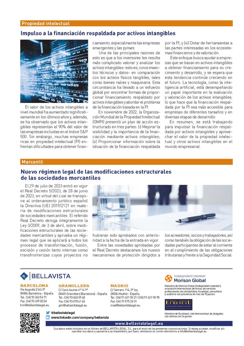 ¡BELLAVISTANEWS - SEPTIEMBRE 2023!
bellavistalegal.eu/wp-content/upl…
Esperamos que encontréis muy interesantes sus artículos de contenido fiscal, laboral, mercantil y de IP&amp;IT