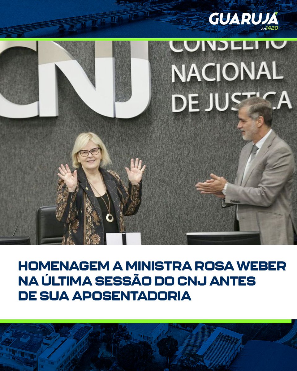 Na última sessão do CNJ (Conselho Nacional de Justiça) sob sua presidência, a ministra Rosa Weber, também presidente do STF, foi cheia de homenagens. A ministra se aposentará compulsoriamente amanhã, poucos dias antes de completar 75 anos, em 2 de outubro.