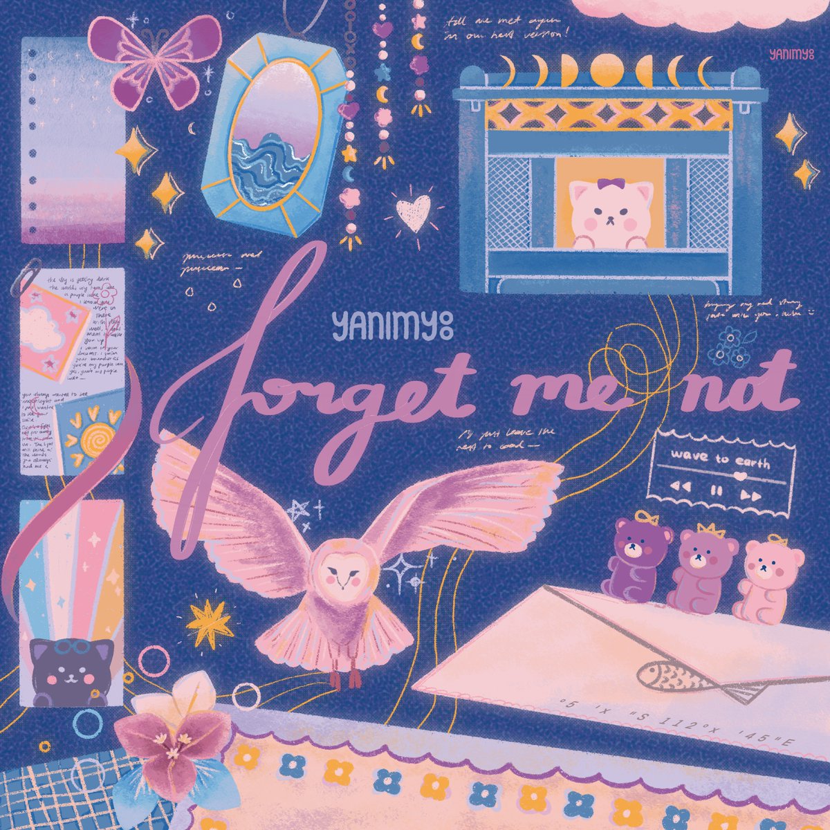 yanimyoo's tweet image. aime et être aimé 🌺 - visuel journal 

#illustration #wavetoearth #visualjournal #procreate #yanimyoo