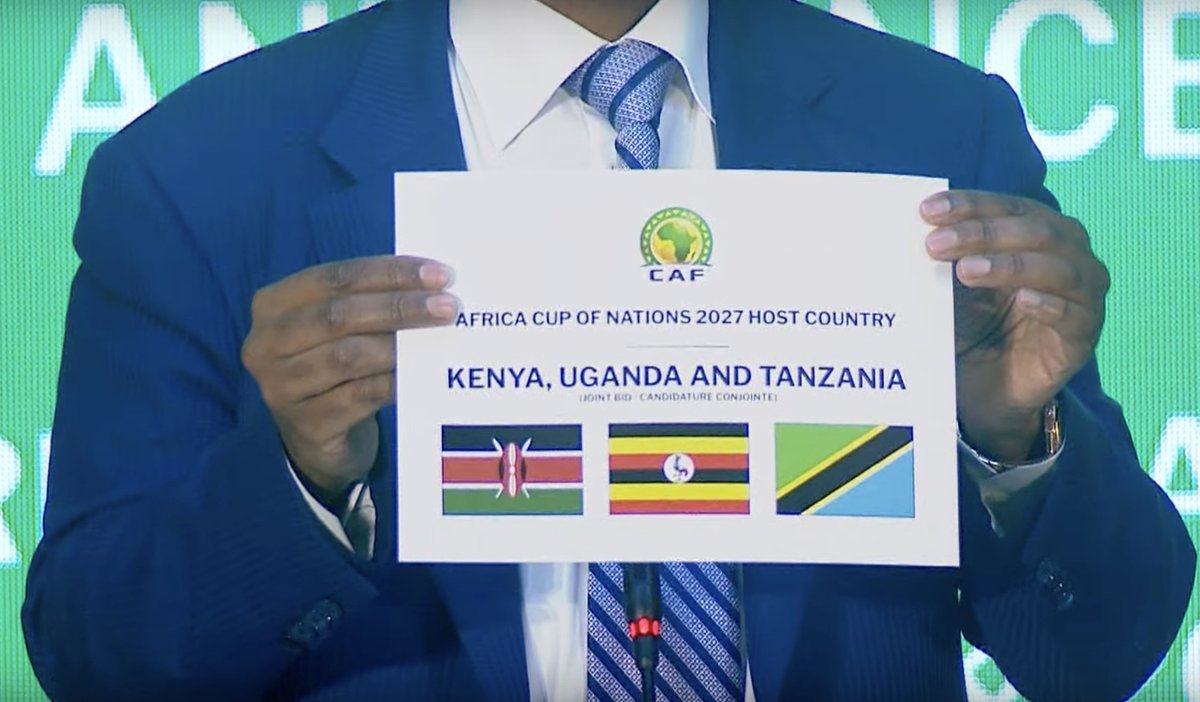 Just in, Kenya, Uganda, and Tanzania have won the bid to host the 2027 African Cup of Nations 
#PamojaBid