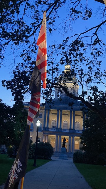 REGRVR's tweet photo. Some of us stood up against the fraud government here in NH yesterday.
Thanks to the brave patriot warriors who stood together to take us back to our individual sovereign roots.
History was made.
We WILL be #freein2023.
More pics to come https://t.co/NU4nS8Ty4B