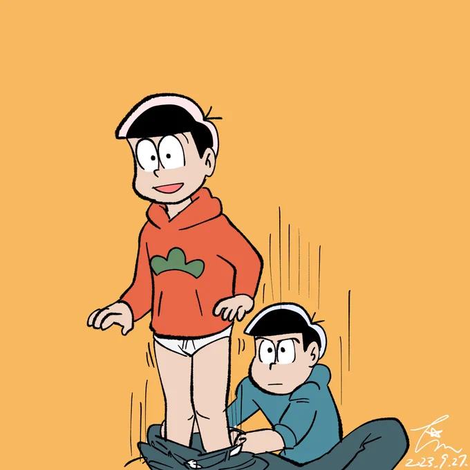 おそまつのズボンをからまつが 