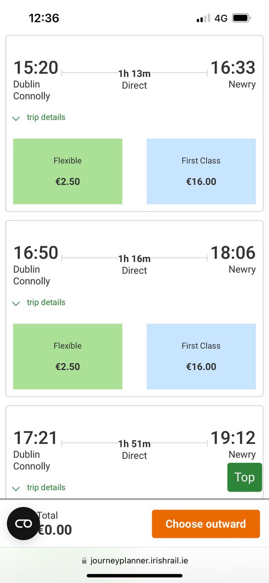 LizzyOBie's tweet photo. @IrishRail can you please explain why I’m being charged €2.50 to reserve my seat? I’ve already paid for a tax saver ticket so why am I being charged again? It’s the same for the service tomorrow….absolute joke! https://t.co/YAk7kJ2HtV