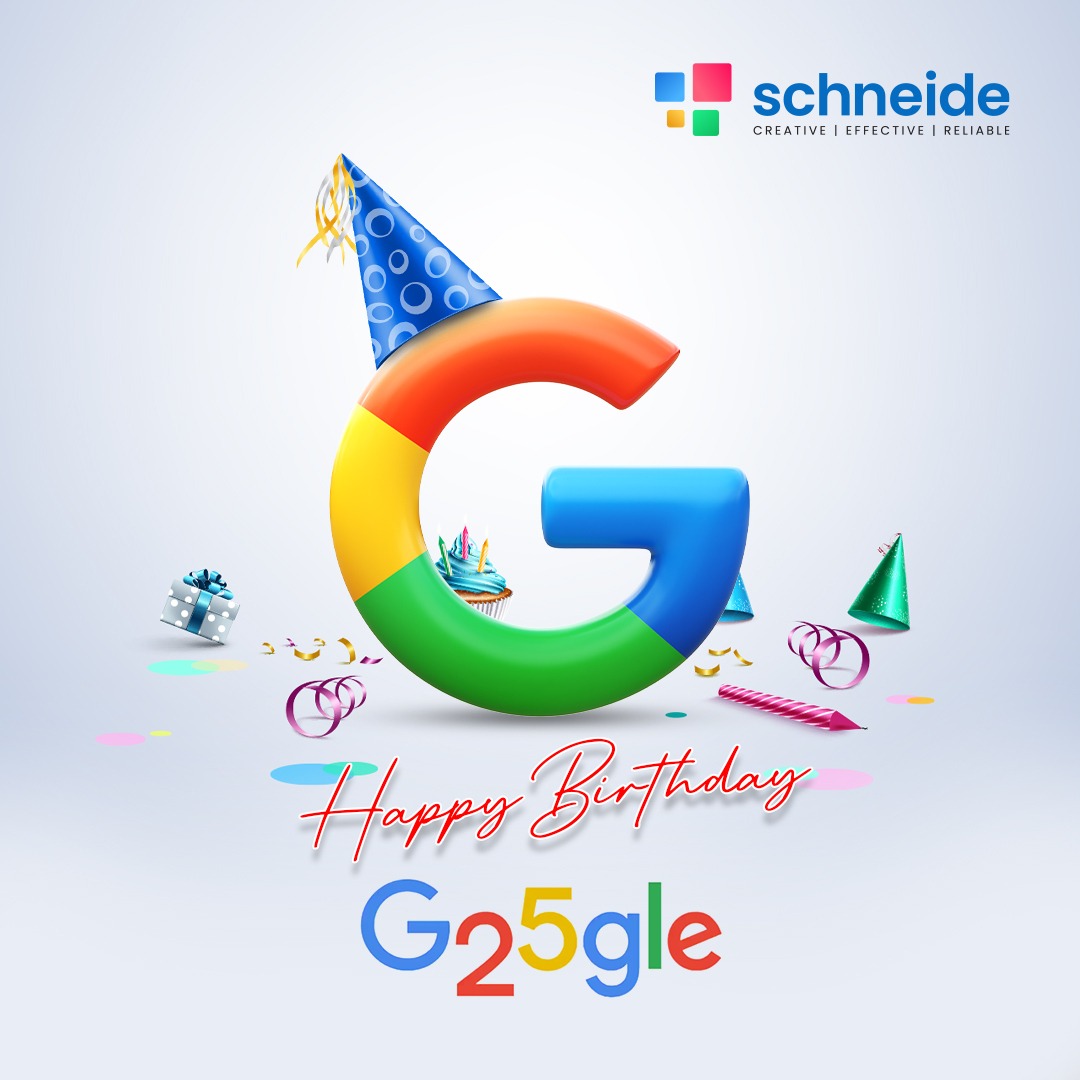 schneideit's tweet photo. 🎂🎉 Happy 25th Birthday, Google!

Founded on September 27th, 1998, by Larry Page and Sergey Brin in a humble garage in Menlo Park, California. They started with a mission to organize the world's information and make it universally accessible and useful. 

#HappyBirthdayGoogle https://t.co/Iw6BjdzB8f