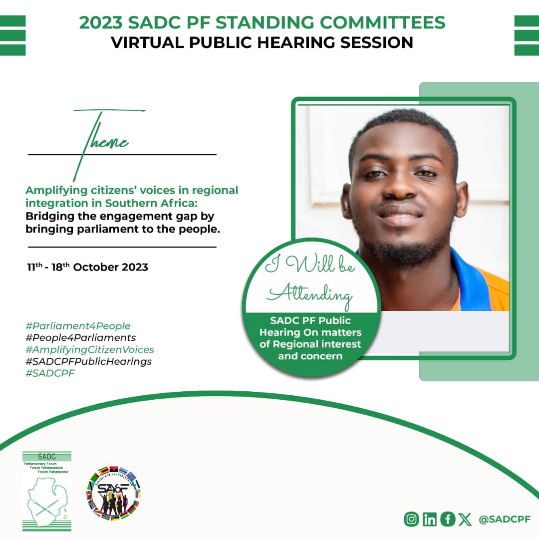 Chimwekayange's tweet photo. 💃💃I am so excited to be part of the  #SADCPFPublicHearings with my amazing colleagues! 🇲🇼🌍 We're geared up to raise our voices on issues that matter to us. Join us in shaping the future of our region. 🔥🔥#SADCPF #Parliaments4People 
#People4Parliaments
#AmplifyingCitizenVoice https://t.co/4GJqLnS0HC