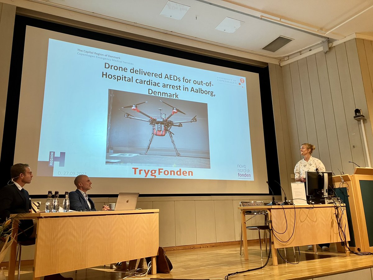 Fredrik Folke (@folkefredrik) on Twitter photo Happy to participate at the Drone AED Delivery Symposium in Stockholm discussing novel solutions for early defibrillation worldwide. Great talks from leading experts!!
<a href="/LouiseKollander/">Louise Kollander</a>
<a href="/akutberedskabet/">Region Hovedstadens Akutberedskab</a>
<a href="/CopCard/">Copenhagen Cardiovascular Research Center</a> Happy to participate at the Drone AED Delivery Symposium in Stockholm discussing novel solutions for early defibrillation worldwide. Great talks from leading experts!!
<a href="/LouiseKollander/">Louise Kollander</a>
<a href="/akutberedskabet/">Region Hovedstadens Akutberedskab</a>
<a href="/CopCard/">Copenhagen Cardiovascular Research Center</a>