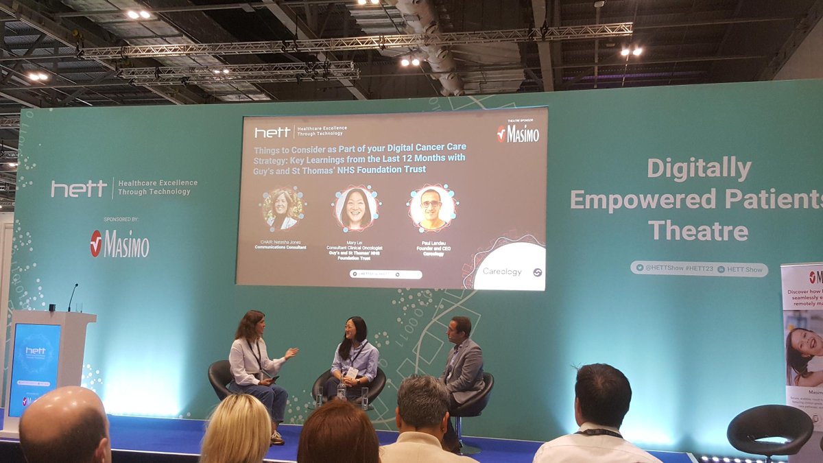 Fascinating to learn about <a href="/careologyhealth/">Careology</a> during #HETT23 and the positive impact this #DigitalHealth solution is having on cancer patients at several hospitals in the UK. Importance of the patient voice in the development of Careology was highlighted throughout  <a href="/HETTShow/">HETT Show</a>