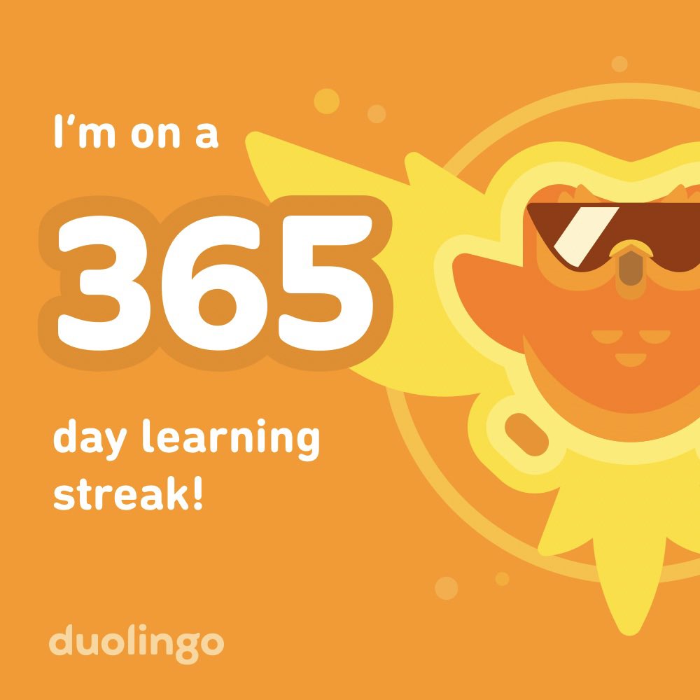 A year ago while on maternity leave I decided I needed to start something to keep my brain active. While teaching and a one year old keep me insanely busy these days, I’m proud I made it a year of practicing a little bit of Spanish each day!