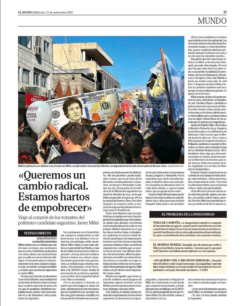 FENÓMENO BARRIAL
VIVA LA LIBERTAD CARAJO