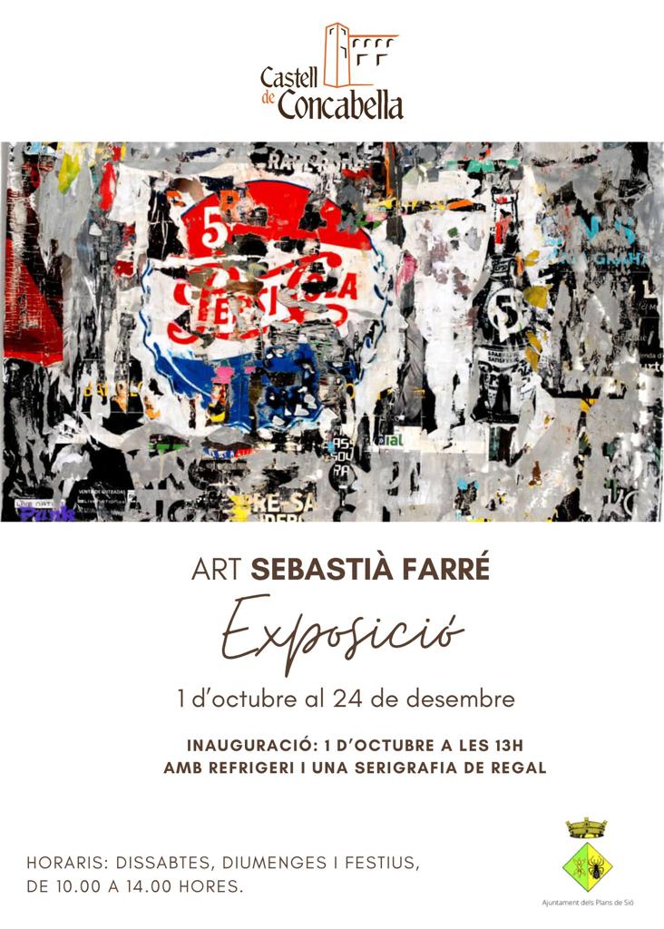 CConcabella's tweet photo. L'artista Sebastià Farré inaugura exposició al Castell de Concabella. S'hi podran contemplar obres de diferents sèries que ajudaran l'espectador a conèixer els seus diversos estils i tècniques, que van des del més pur estil art pop americà fins al collage. @sebastiafarre https://t.co/fZq8uKlt3L