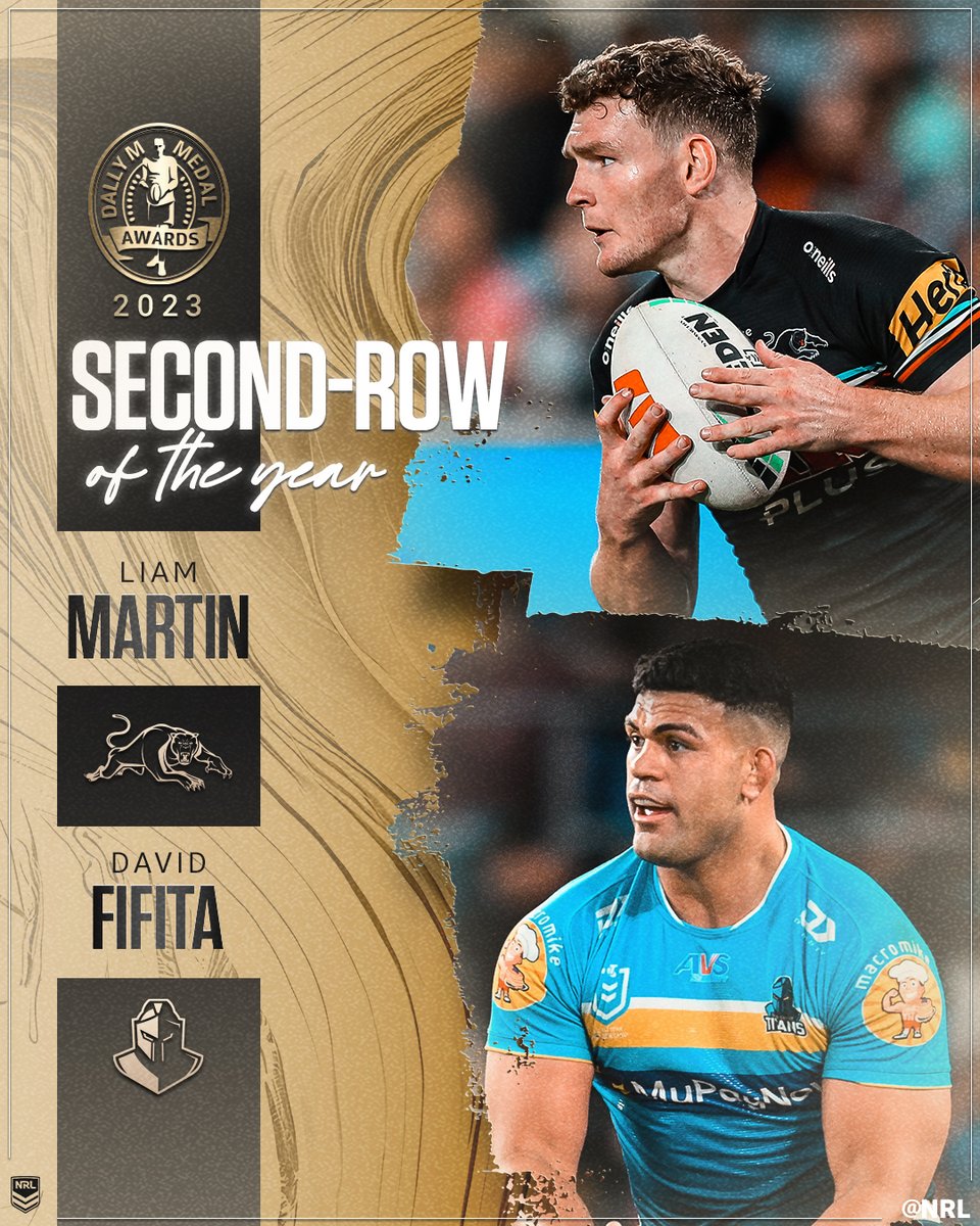 Your NRL Dally M Second-Row of the Year - Liam Martin and David Fifita! 👏