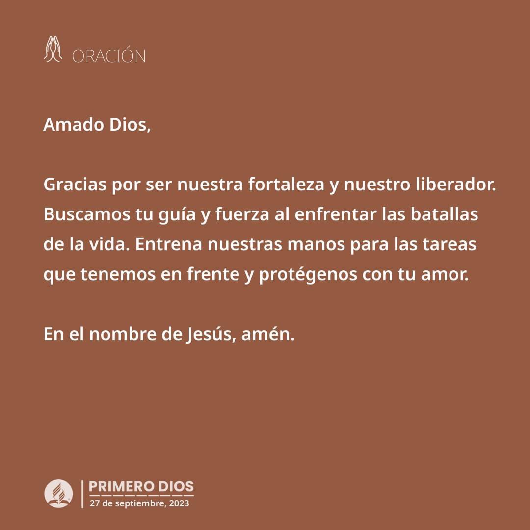 ¿Te sientes como en un campo de batalla, enfrentado a desafíos que parecen insuperables? 👀 El Salmo 144 ofrece esperanza y fortaleza, recordándonos que Dios es la roca que nos prepara y nos guía a través de las batallas de la vida. 

#PrimeroDios #DevocionalDiarioCG #RPSP