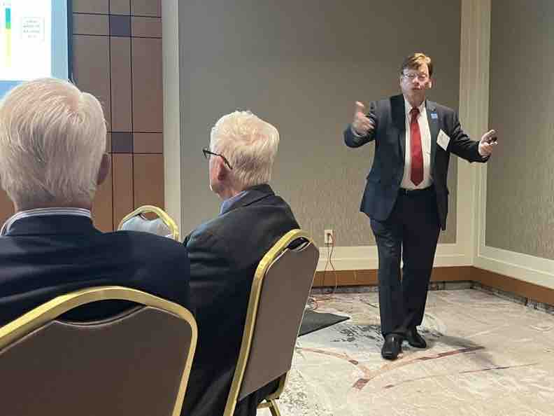 Greg Kozera, Marketing Director of Shale Crescent USA recently made an informative presentation to the Society of Plastics Engineers of Cleveland/Akron on the promise of Appalachia’s shale fields. Photo by Frank Esposito, Senior Staff Report for Plastics News.