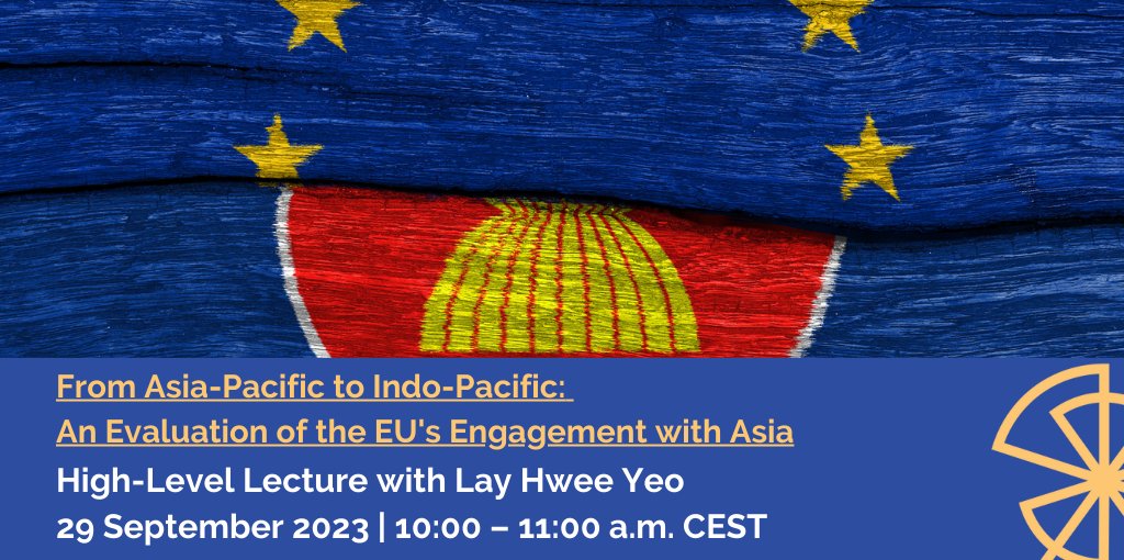 📅📢| EVENT ALERT🌏

The Indo-Pacific's role in global competition, trade, and finance cannot be overstated.

Tune in to our fourth high-level lecture with Dr. Lay Hwee Yeo and <a href="/asazca/">angel saz-carranza</a> to learn more about the 🇪🇺's relations with ASEAN amid China's rise 👇

engage-eu.eu/e9